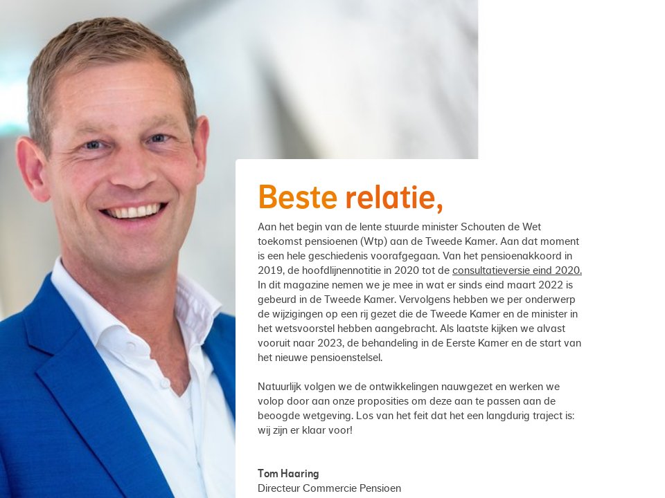 Voorwoord - Een stap verder met de Wet toekomst pensioenen